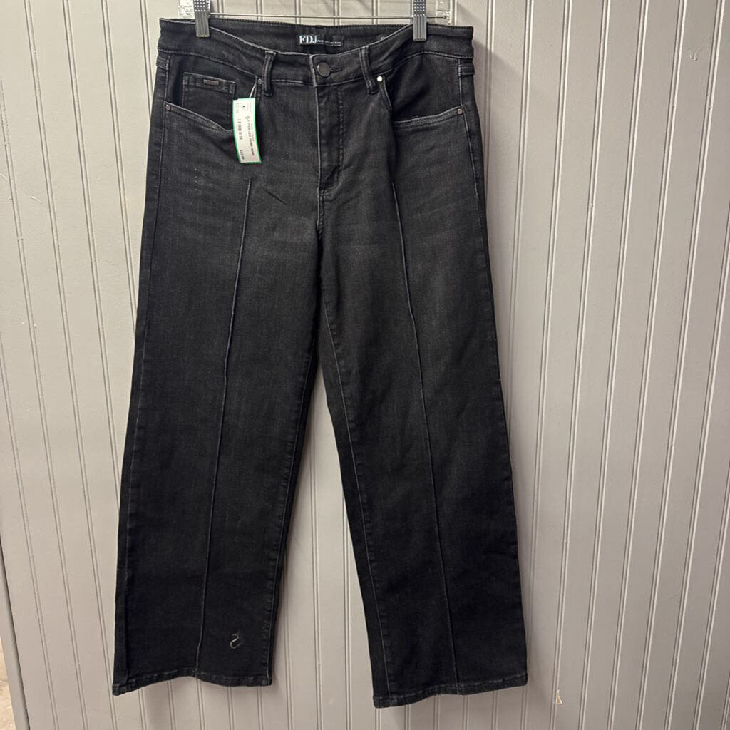 FDJ, BLK WIDE LEG DENIM,DENIM,12