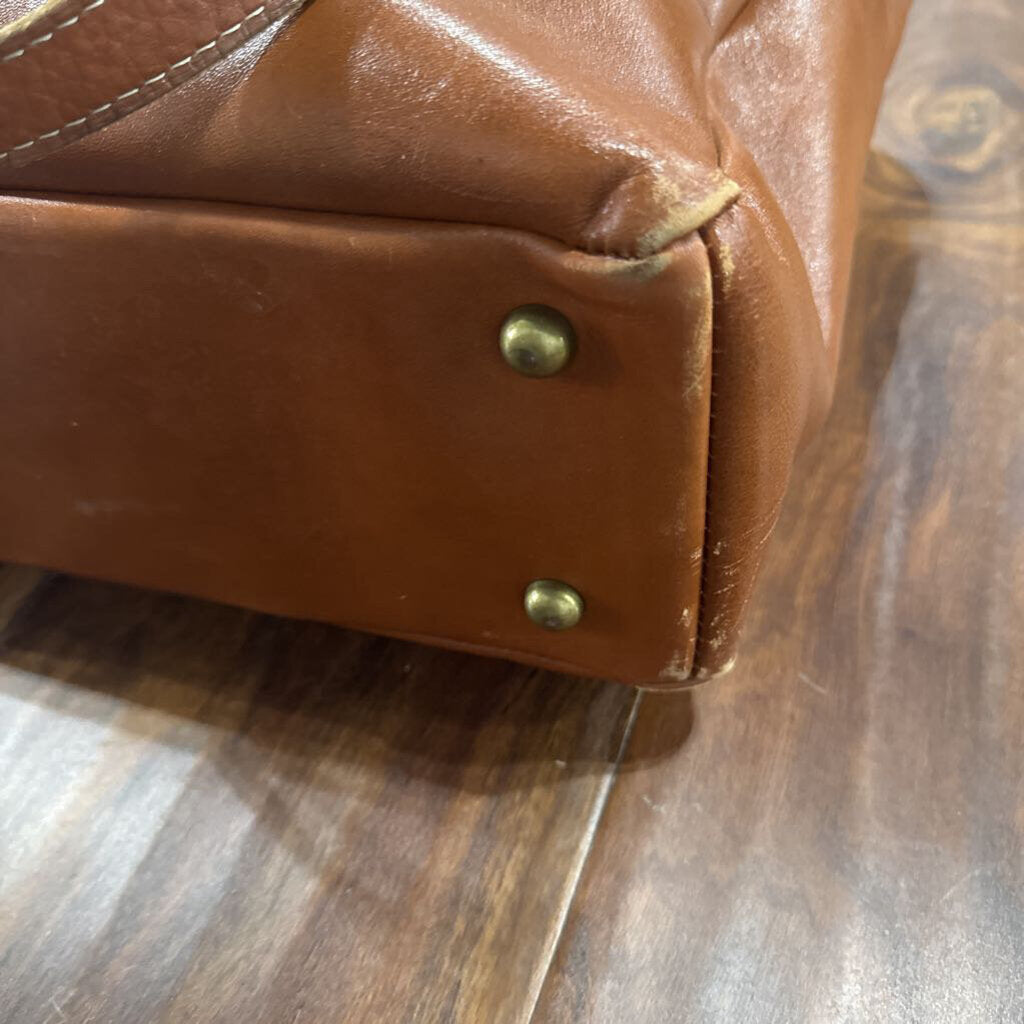 PATRICIA NASH,PN LEATHER TOTE ,CAMEL