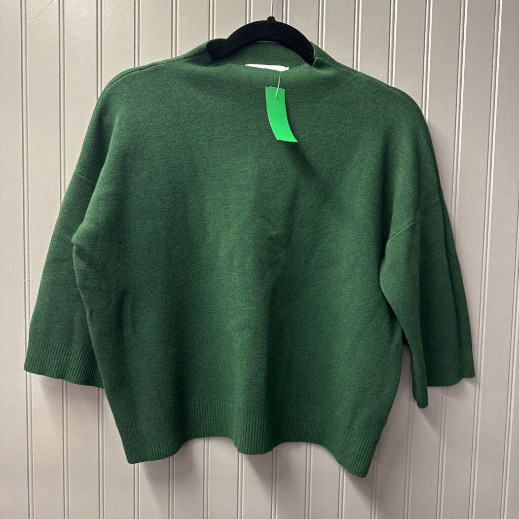 BRAND BAZAR,BASIC SWEATER TOP ,GRN,S