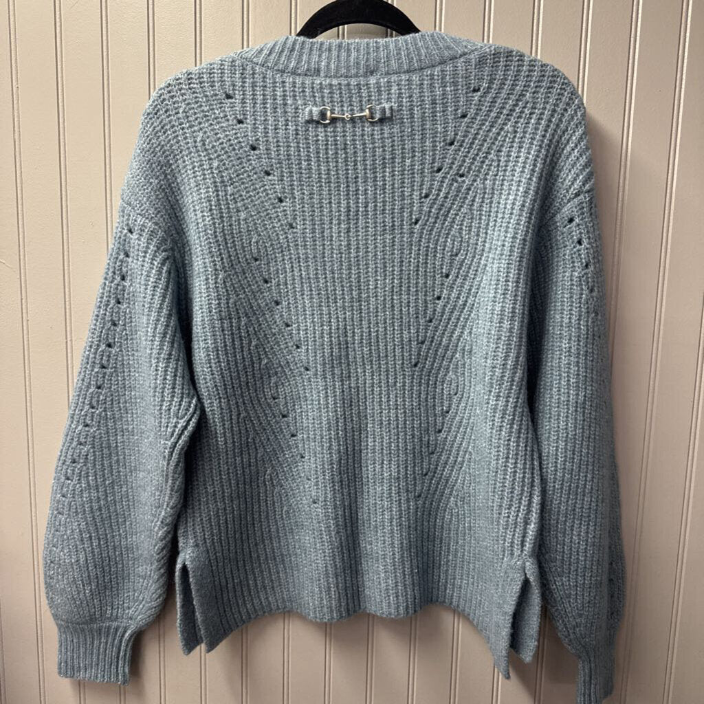 ARIAT,KNIT HORSEBIT SWEATER,BLUE,S