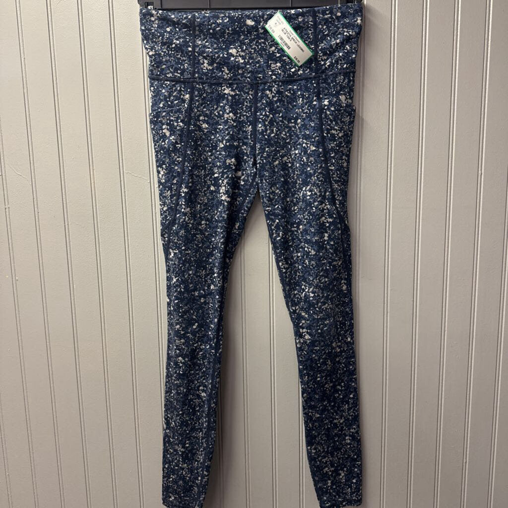 ATHLETA,ATHLETA SPECK LEGGING,BLUE TAN,S
