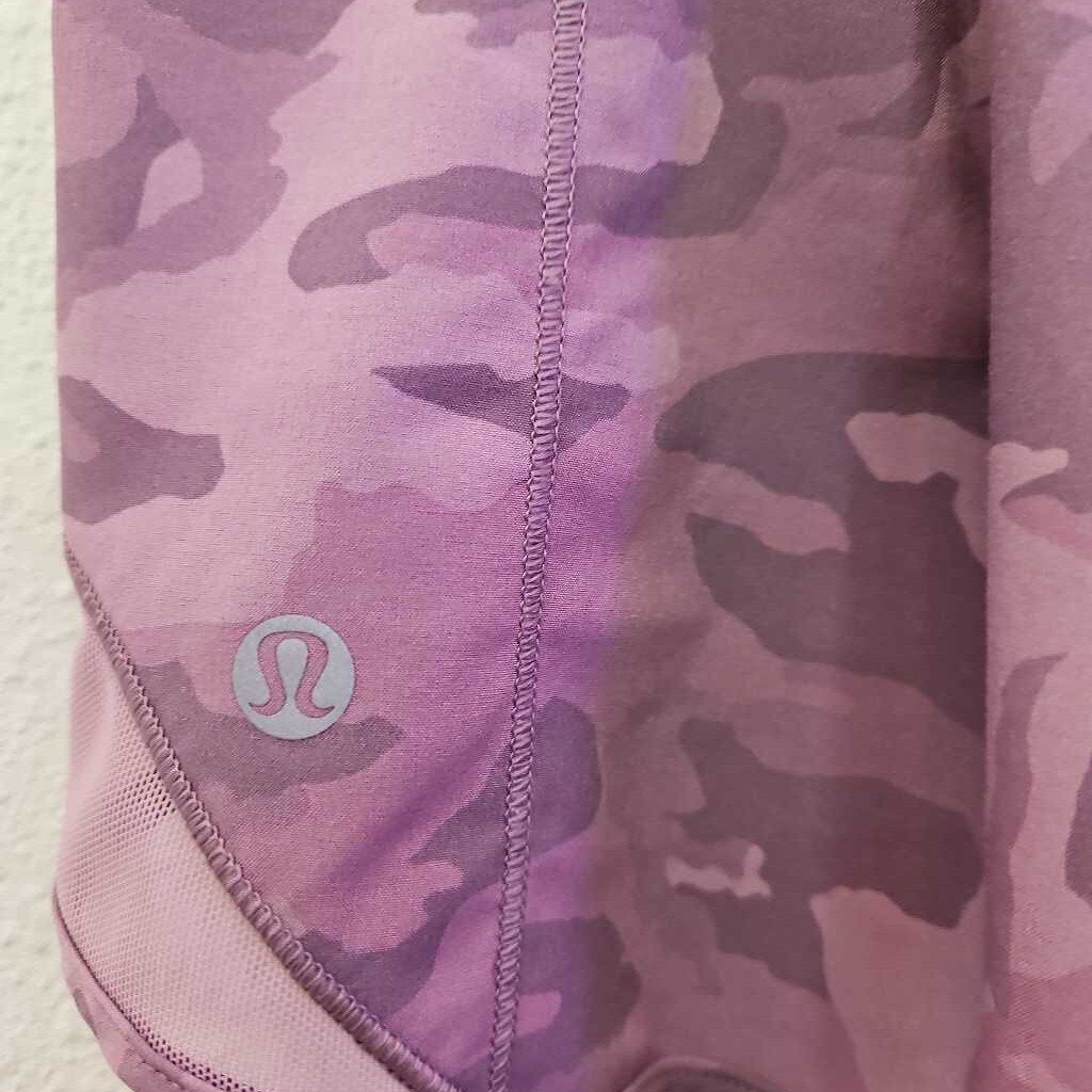 LULULEMON SHORTS,CAMO/MAUVE,12