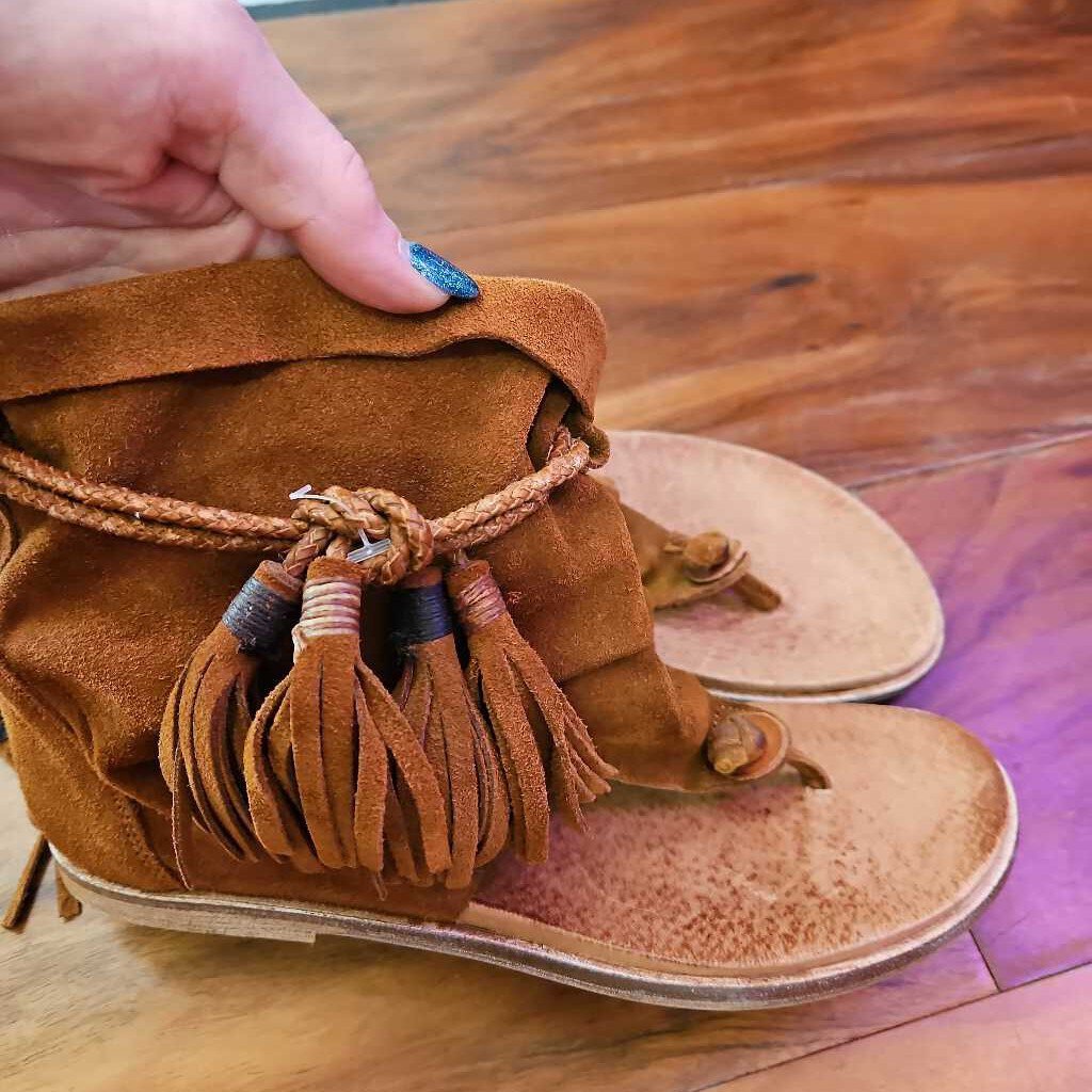 FREE PEOPLE,FP SUEDE ,BROWN,38