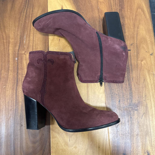 LUCCHESE,SUEDE BOOT,WINE,11B