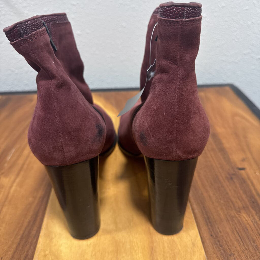 LUCCHESE,SUEDE BOOT,WINE,11B