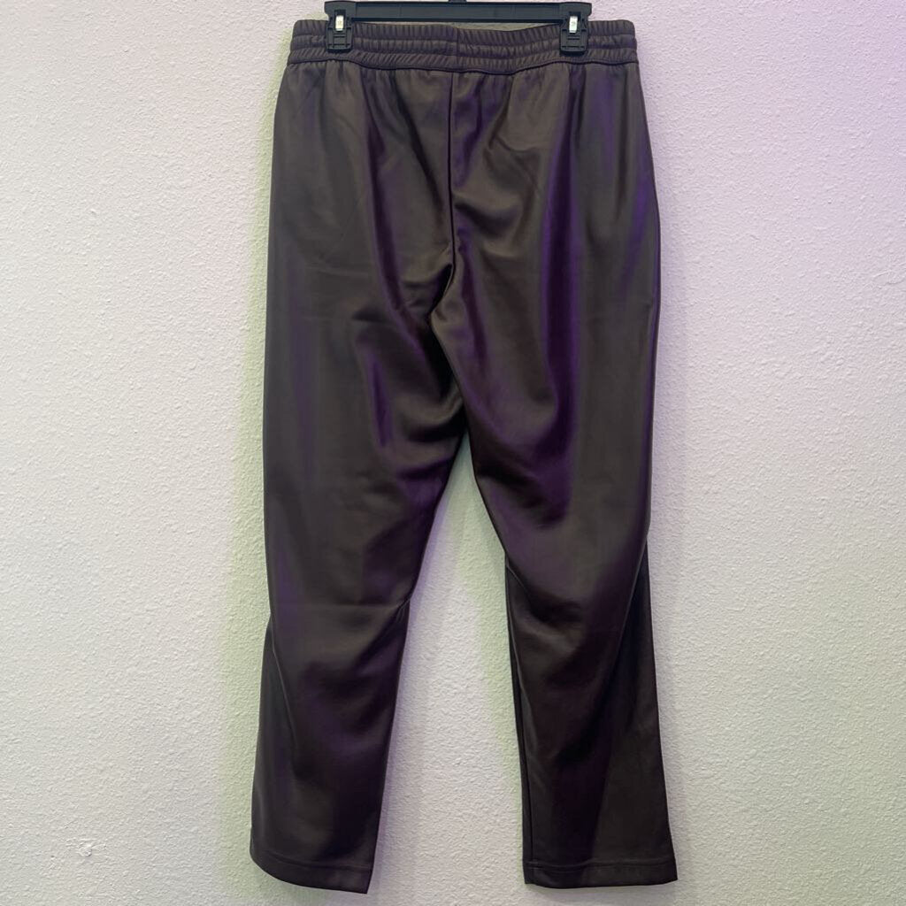 JOIE,PLEATHER PANT ,BROWN,8