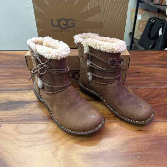 UGG,UGG WRAP BOOT ,Brown,8