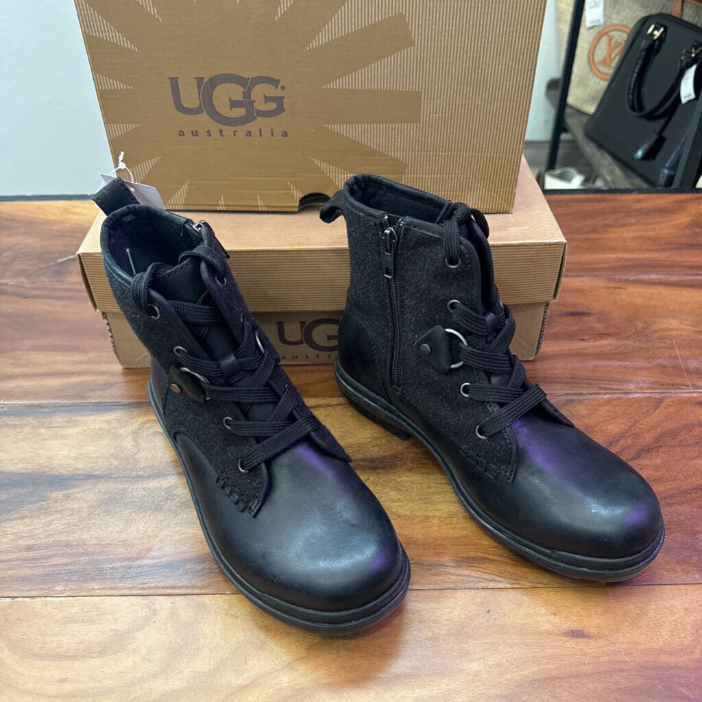 UGG,UGG LACEUP BOOT,BLACK,7