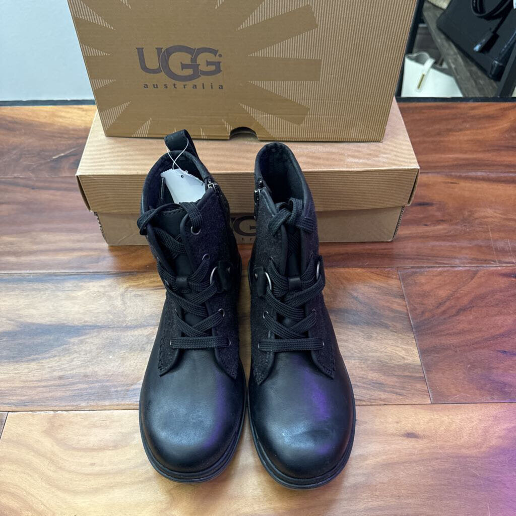 UGG,UGG LACEUP BOOT,BLACK,7