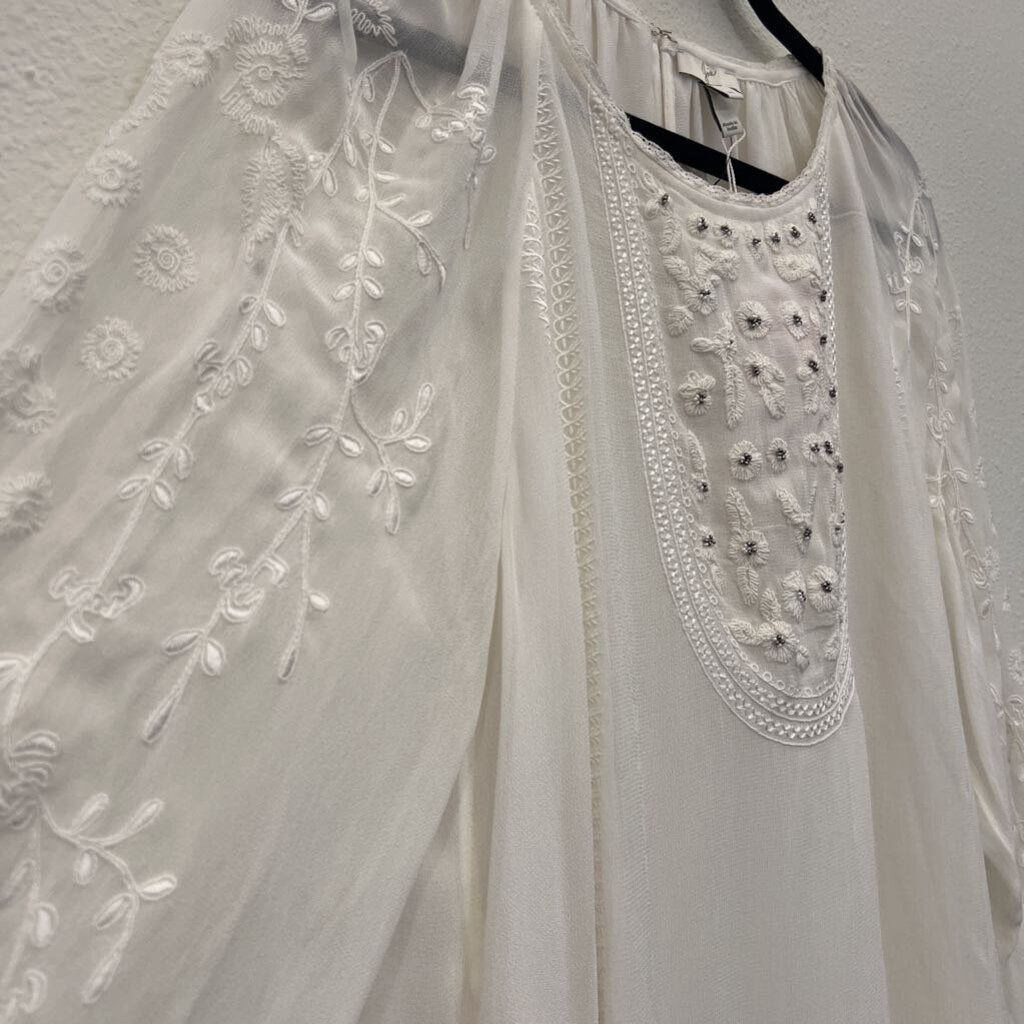 JOIE,NWT SHEER TOP,WHT,M