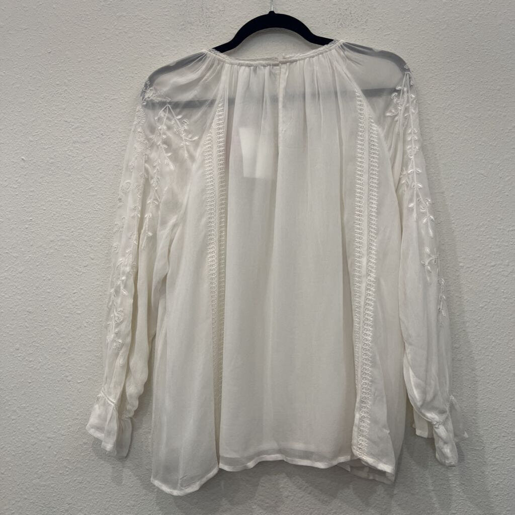 JOIE,NWT SHEER TOP,WHT,M