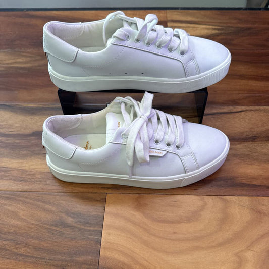 SAM EDELMAN,SE LEATHER SNEAKER ,WHT ,6.5