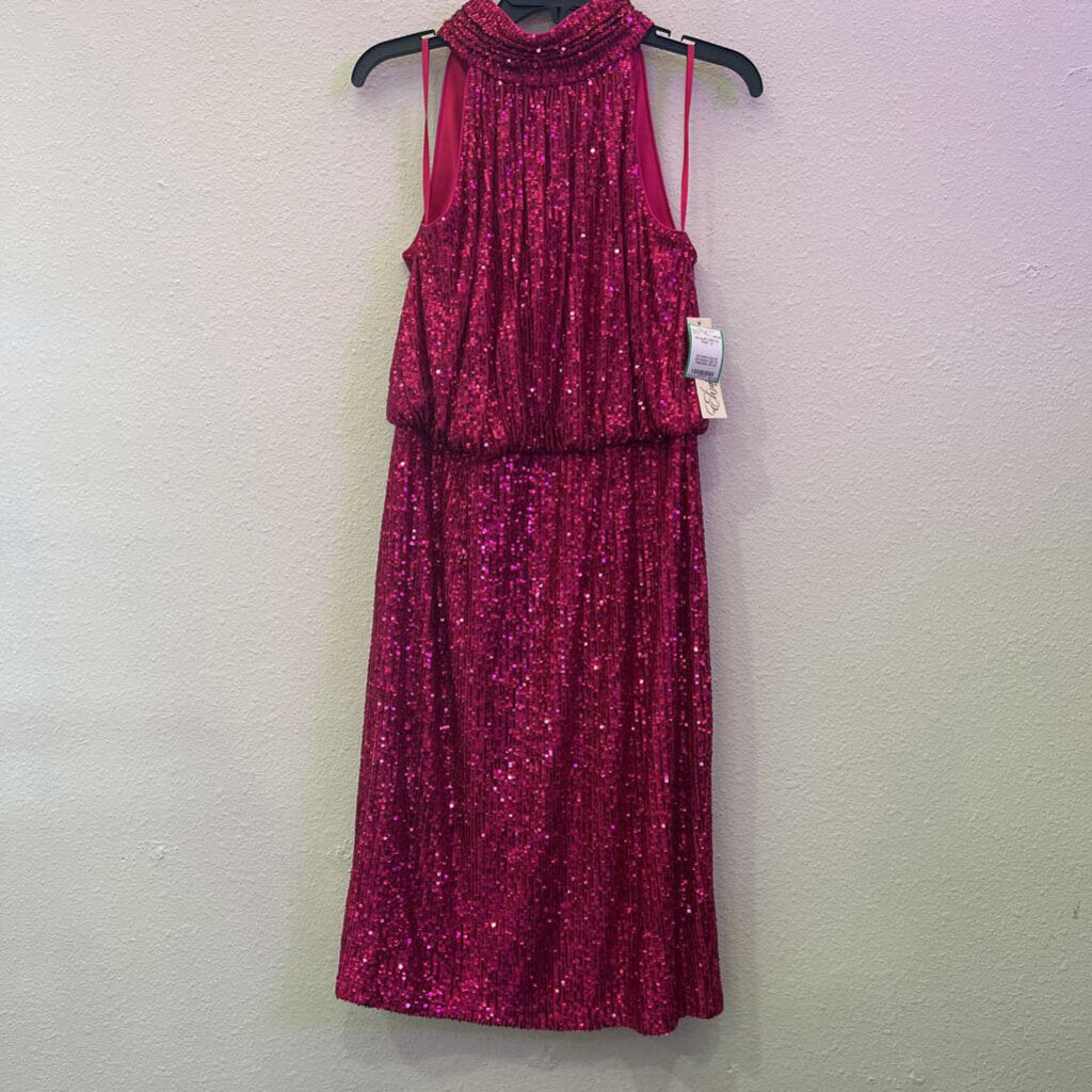 ELIZA J,SEQUIN DRESS,PINK,12