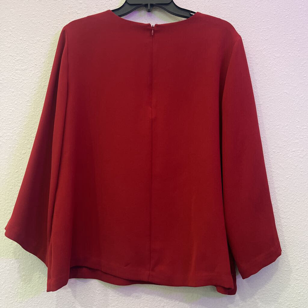 CHICO'S,CHICOS LS BLOUSE ,RED,2