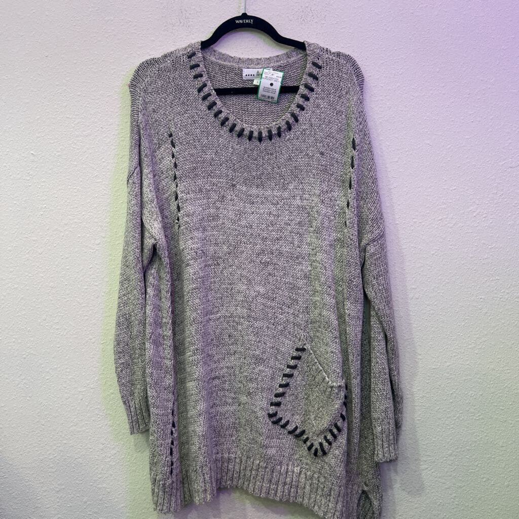 NEON BUDDHA,NB SWEATER W/POCKET,GREY,L