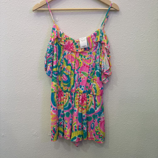 LILLY PULITZER,LP FLORAL ROMPER ,MULTI,S