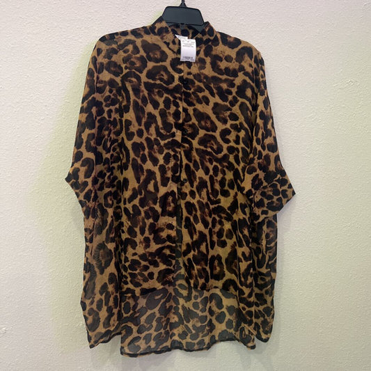 KATE HEWKO,KH SHEER LEOPARD,BRWN/BLK,M/L