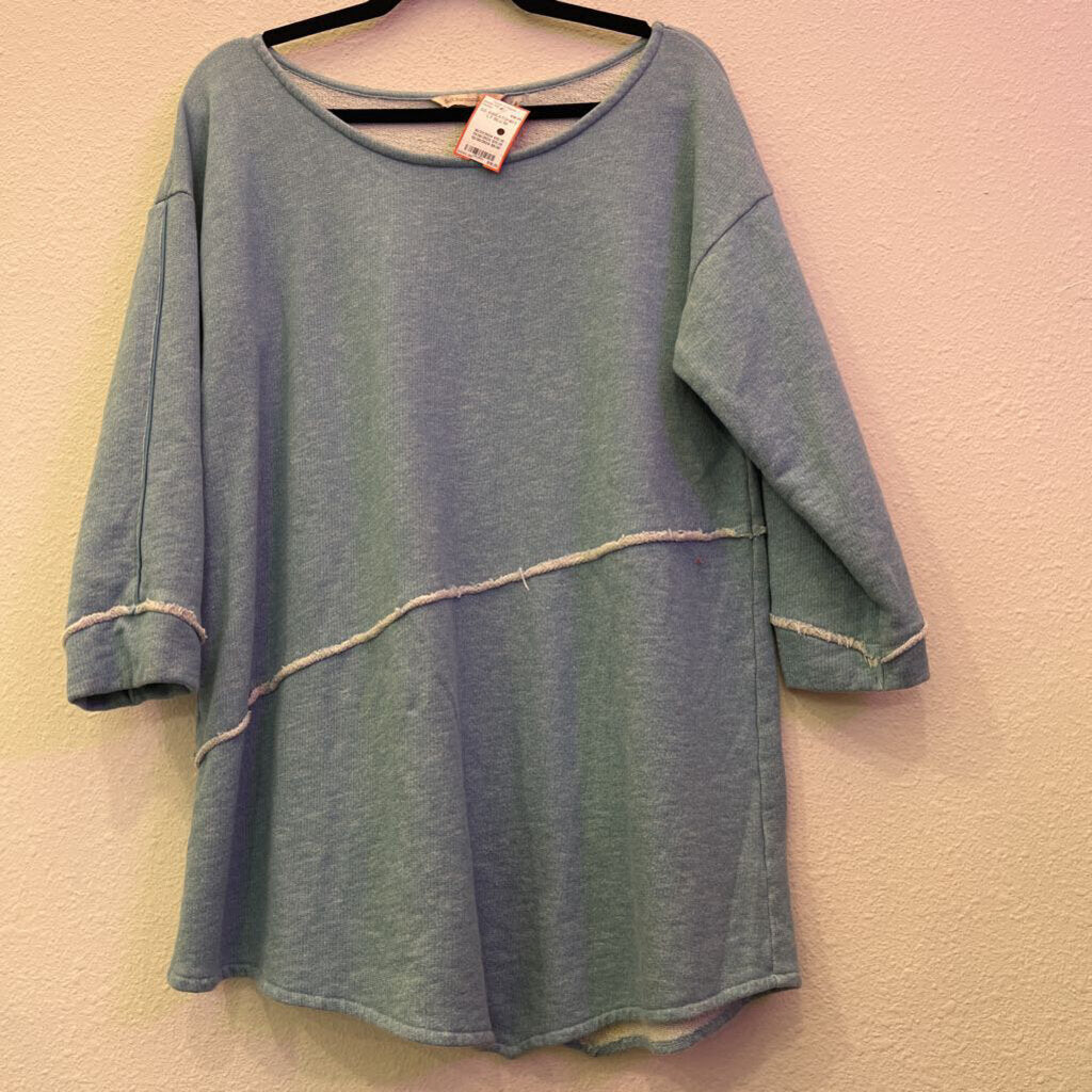 SOFT SURROUNDINGS,SS SWEATSHIRT,LT BLU,M