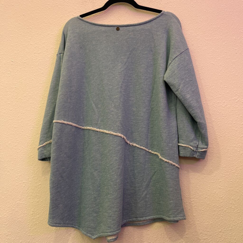 SOFT SURROUNDINGS,SS SWEATSHIRT,LT BLU,M