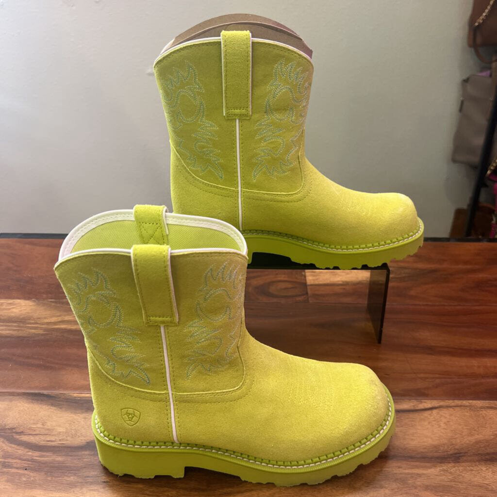 ARIAT,ARIAT FATBABYBOOT,LIME GREEN,8.5