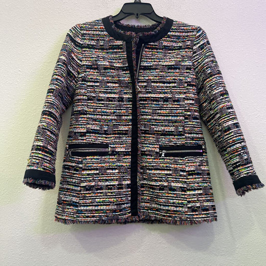 ANN TAYLOR,STRIPE WOVEN BLAZER/JACKETS ,MULTI,S