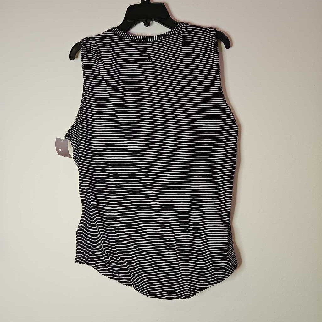 LULULEMON,TANK STRIPED,WHT/BLK,10