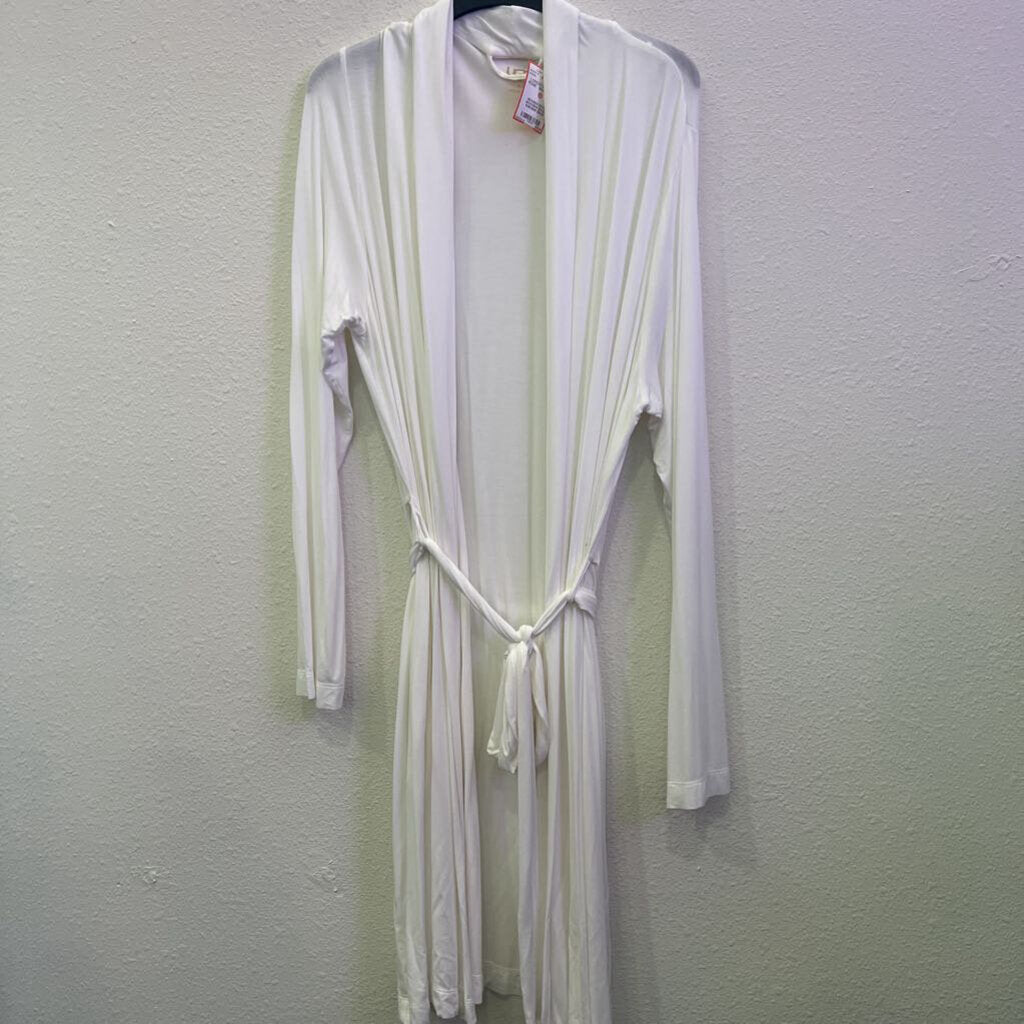 UGG,LONGSLV THIN ROBE ,WHITE,XL