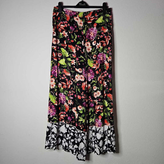 ANTHROPOLOGIE,FLORAL WIDE LEG PANT,MULTI,12