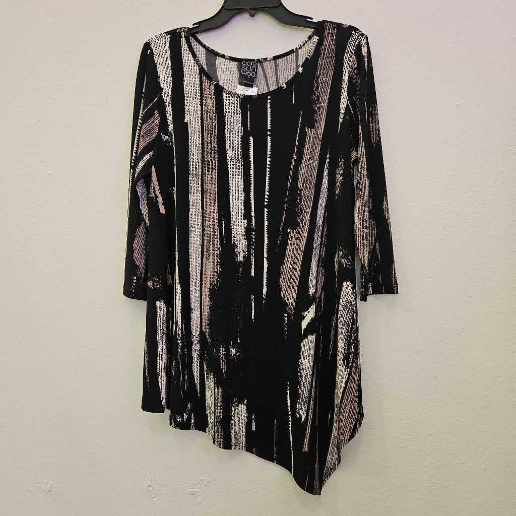 LONGSLV TOP,BLACK,S