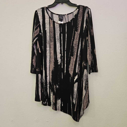 LONGSLV TOP,BLACK,S