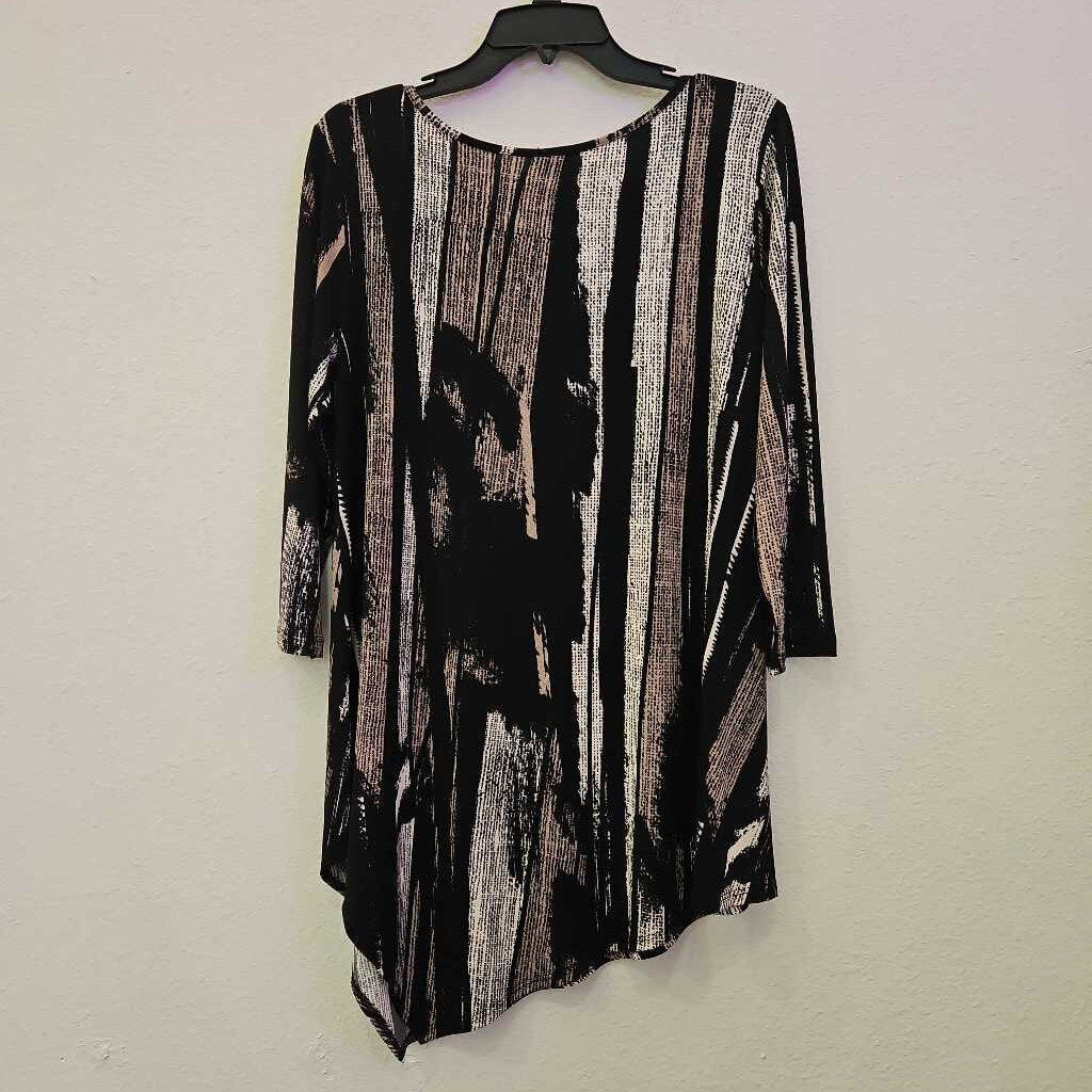 LONGSLV TOP,BLACK,S