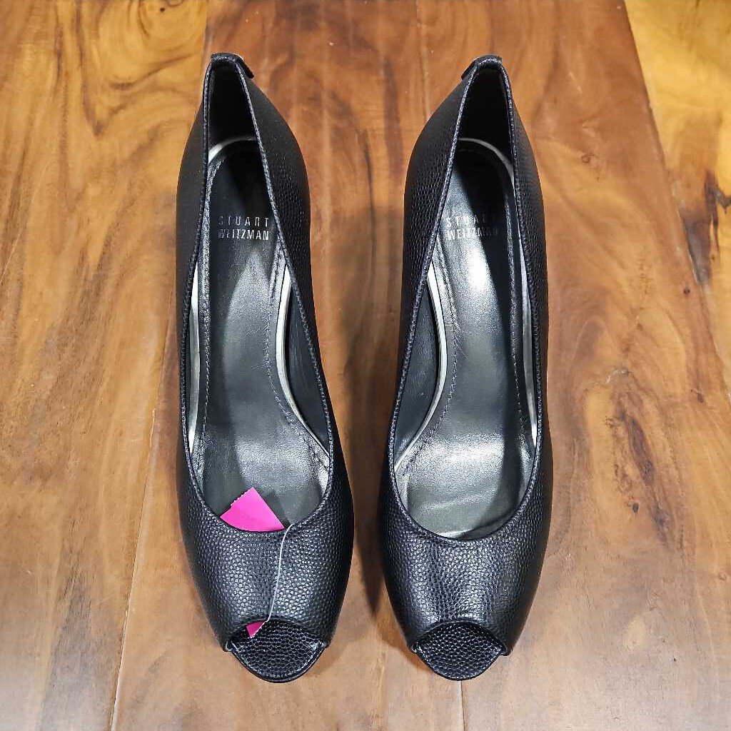 STUART WEIZMAN,OPEN TOE HEEL,BLACK,11