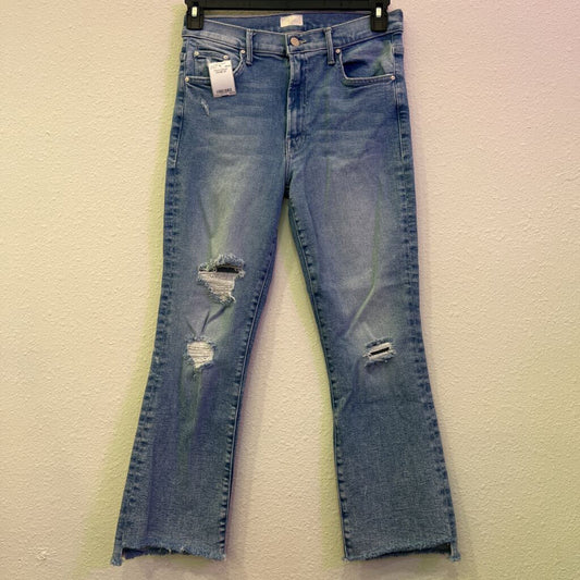 MOTHER,FRAY CROP,DENIM,30