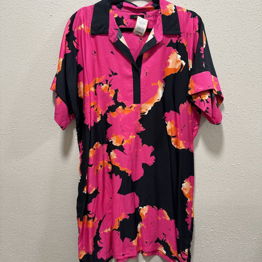 NATORI,PATTERNED FLORAL DRESS ,MULTI,L