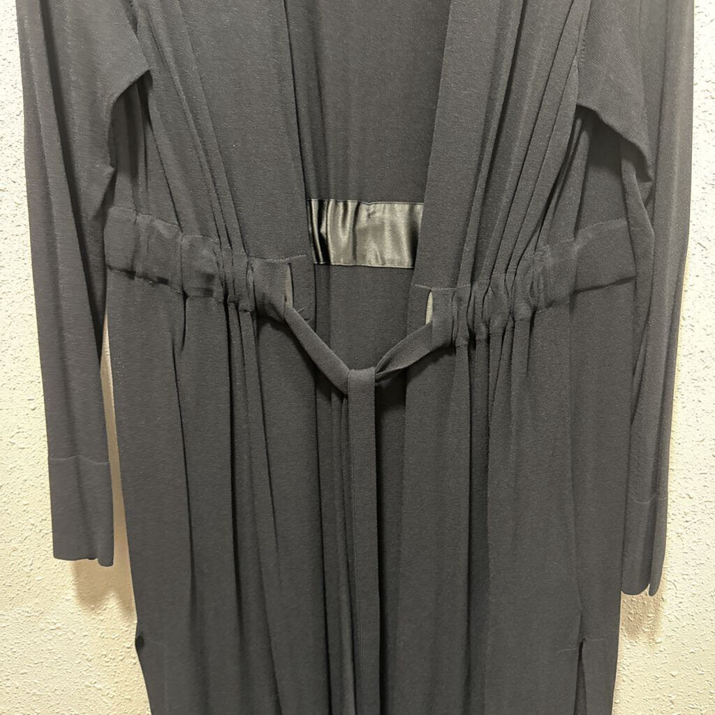 LAFAYETTE148,MESH LONG WRAP KIMONO ,BLK ,L