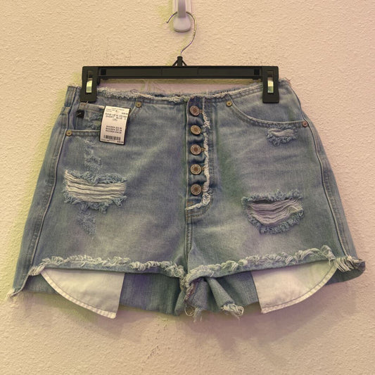 KANCAN,RAW HEW DENIM SHORT ,BLUE ,S (25)