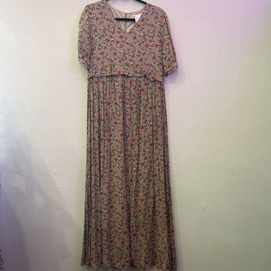 FLORAL MAXI DRESS ,MULTI,L