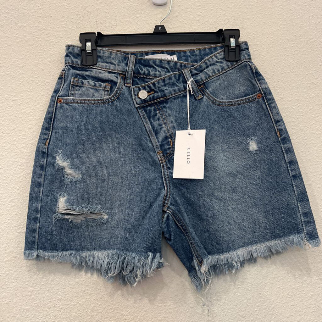 CELLO,CROSS OVER SHORTS,DENIM,XS