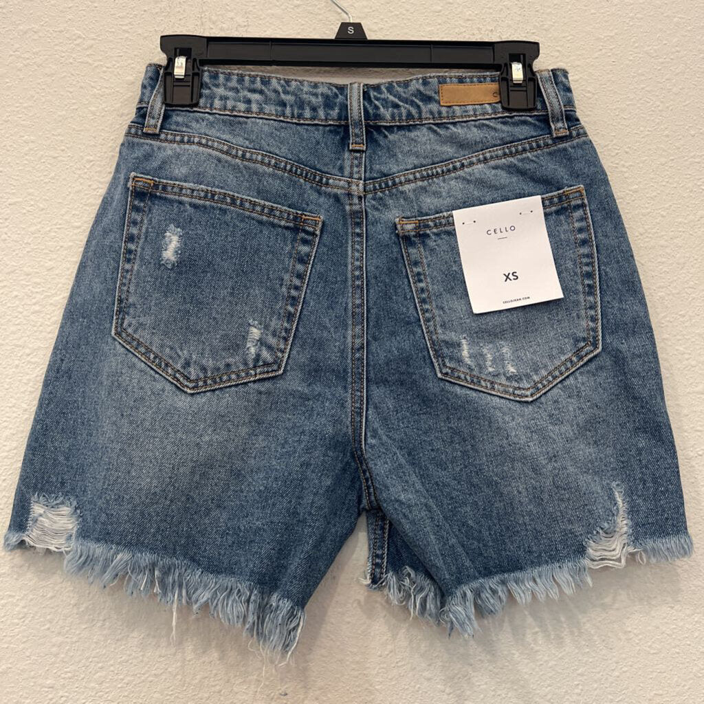 CELLO,CROSS OVER SHORTS,DENIM,XS