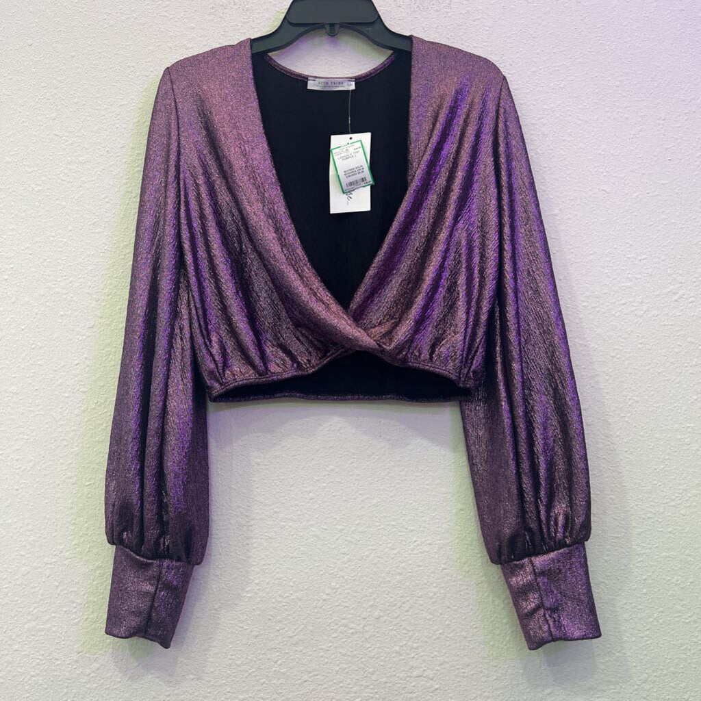 12TH TRIBE,LONGSLV TOP,PURPLE,L