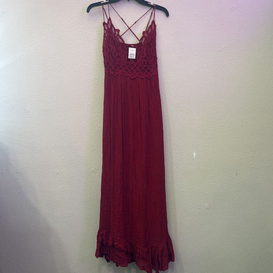 FREE PEOPLE,TANK DRESS,MAROON,L