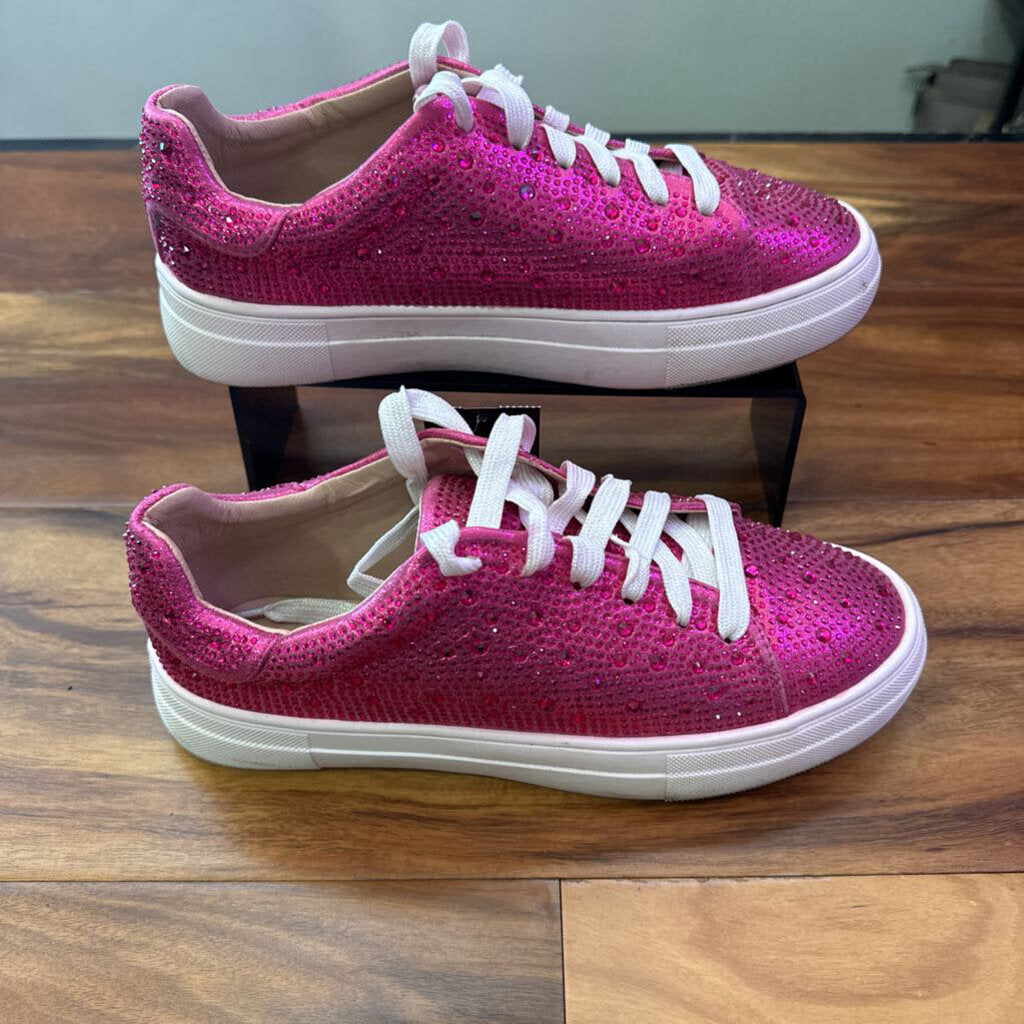 LA SHEELAH,JEWELED SNEAKERS,PINK,7.5