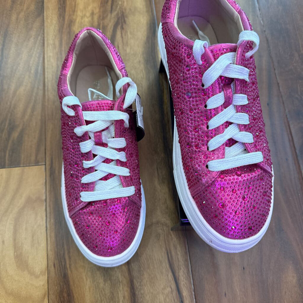 LA SHEELAH,JEWELED SNEAKERS,PINK,7.5