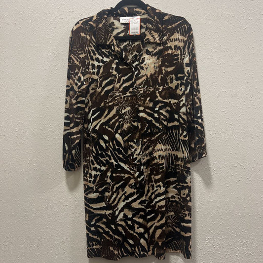 CHICOS,ANIMAL PRINT TUNIC ,BRN/BLK,2