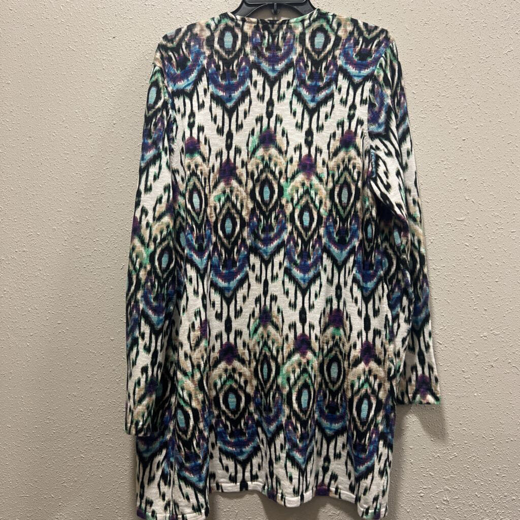 CHICOS,LONGSLVE LIGHTWEIGHT CARDIGAN ,MULTI,2