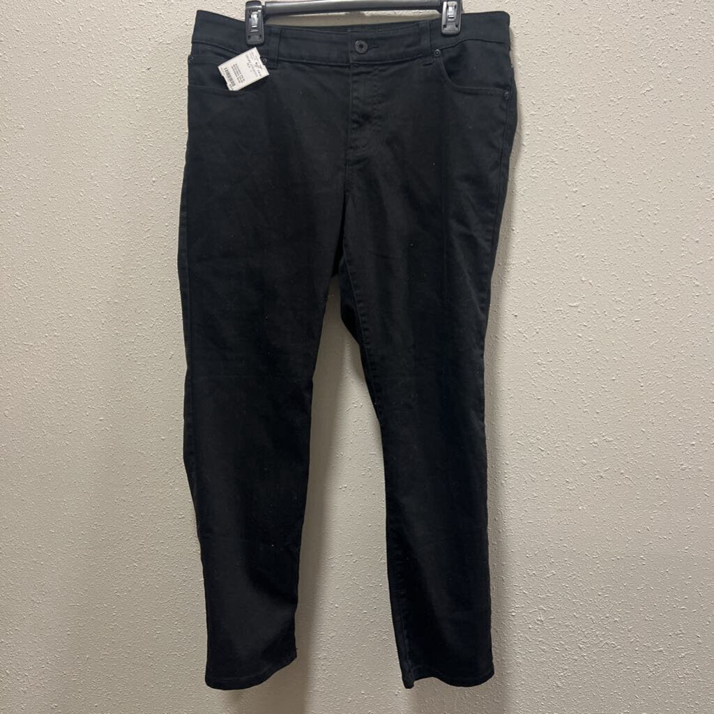 CHICO'S,DENIM STRAIGHT ,BLK ,2