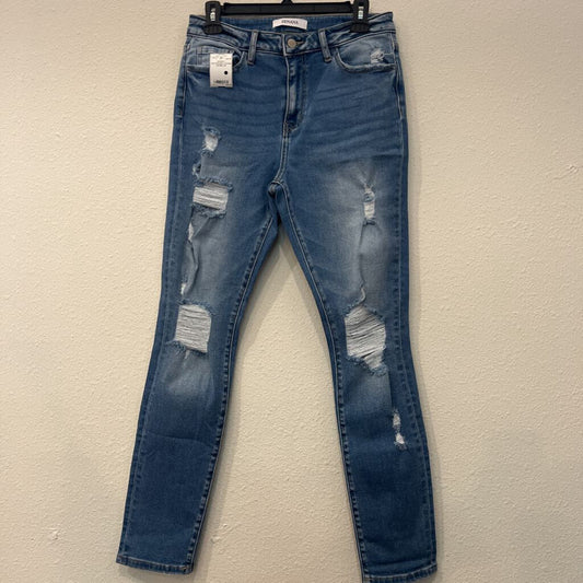 ZENANA,SKINNY DISTRSSED DENIM,DENIM,29