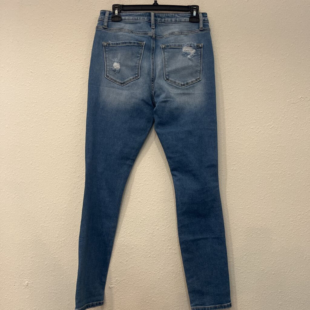 ZENANA,SKINNY DISTRSSED DENIM,DENIM,29