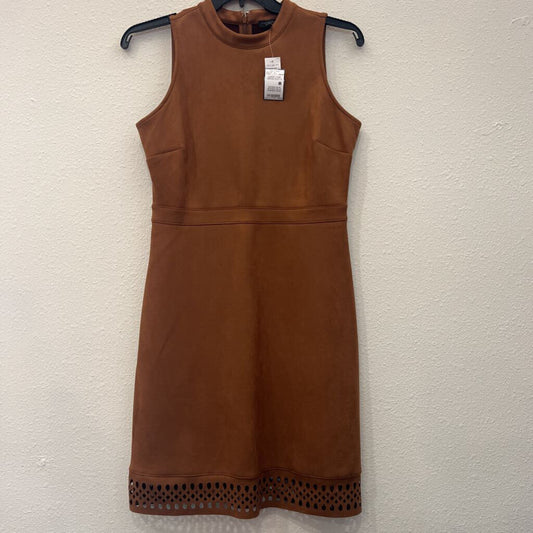 ANN TAYLOR,SUEDE TANK DRESS,RUST,8