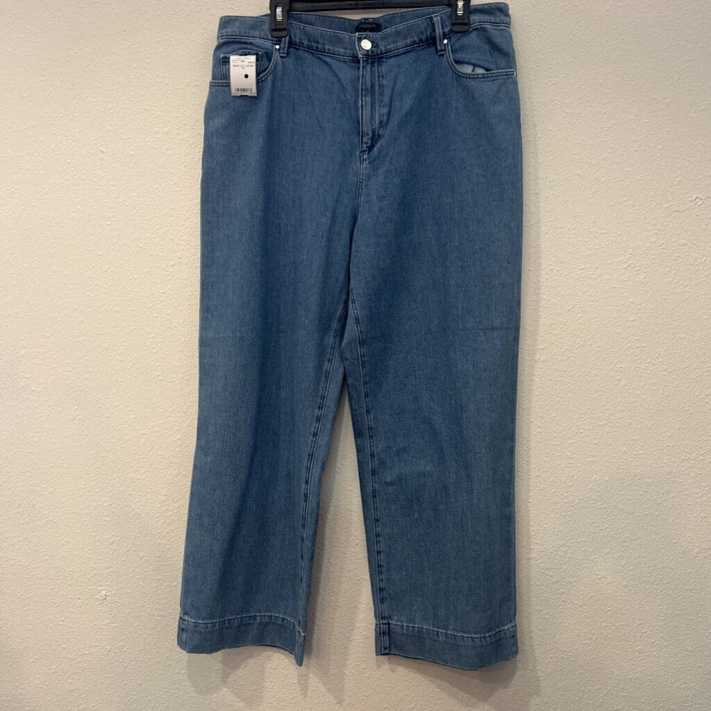 ANN TAYLOR,WIDE LEG,DENIM,14